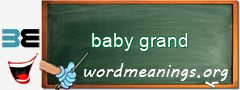 WordMeaning blackboard for baby grand